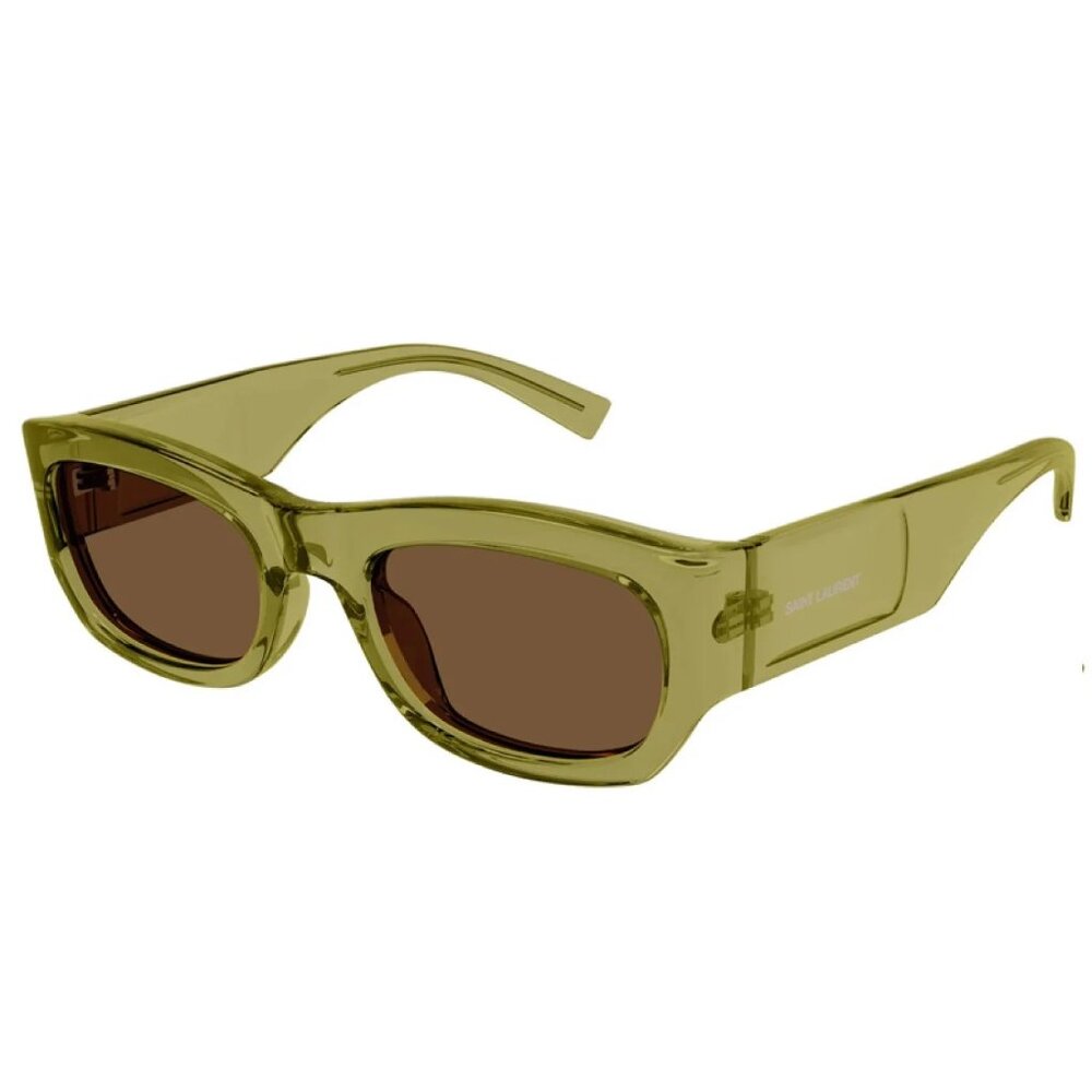 NEW SAINT LAURENT SUNGLASSES, SL713 004 BROWN WOMEN EYEWEAR SL 713 004